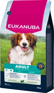 EUKANUBA Adult Small&Medium Breed Rich In Lamm & Reis 12kg