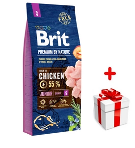 BRIT Premium By Nature Junior S 8kg + Überraschung für den Hund