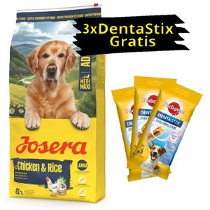 JOSERA Medi/Maxi Huhn & Reis 12,5 kg + 3x PEDIGREE DentaStix GRATIS!
