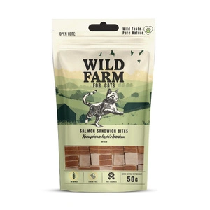WILD FARM Sandwich-Häppchen mit Lachs 50g Leckerbissen für Katzen