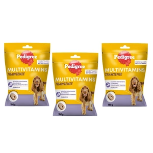 PEDIGREE Multivitamins Digestion Ergänzungsfuttermittel für ausgewachsene Hunde, Geschmacksrichtung Huhn 3x180 g