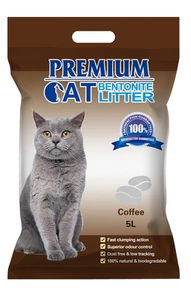 Premium-Katzenklumpstreu aus Bentonit - Kaffee für Katzen 5L