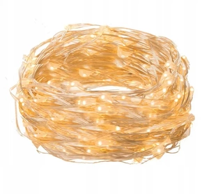 Lichterketten 100 led mit Batterie warmweiß 3x aa 10m