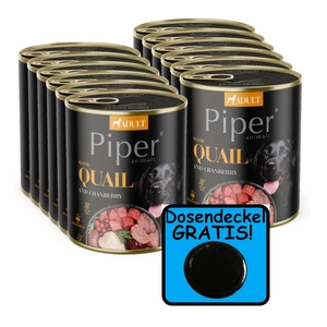 DOLINA NOTECI Piper für Hunde mit Wachtel und Cranberry 12x800g