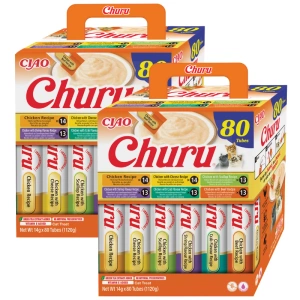 INABA Churu für Katzen - Mix mit Huhn 2x(80x14g)
