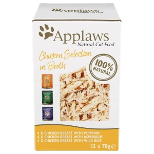Applaws Katze Dose Multipack Huhn Sammlung in Brühe 12x70g