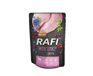 Rafi mit Truthahn für Hunde - Beutel 10x300g (schwarze Verpackung)