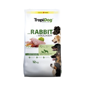 TROPIDOG Premium Adult mittlere & große Rassen reich an Kaninchen und Reis 12kg