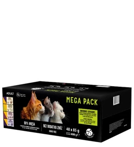 PetRepublic Katzennassfutter Stückchen in feiner Sauce MIX Fleischgeschmack 48x85g