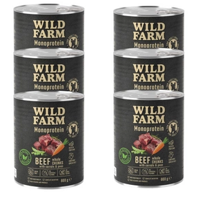 WILD FARM Monoprotein Beef 6x800 g hypoallergenes Hundefutter