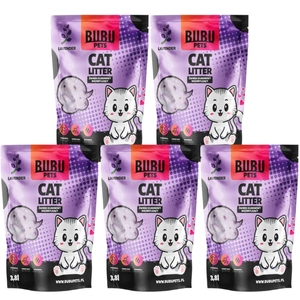 BUBU Pets Silicone Non-Caking Streu Micro lavendel lila 5x3.8l