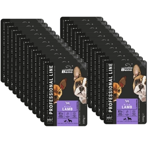 SUPER BENO Adult Beutel für kleine und mittlere Hunde mit Lammfleisch 24x100g