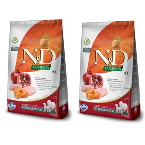 Farmina N&D Pumpkin Grain Free canine CHICKEN AND POMEGRANATE ADULT MEDIUM & MAXI 2x12kg