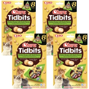 INABA Cat Churu Leckerbissen - Huhn mit Dashi-Brühe 4x(8x12g)