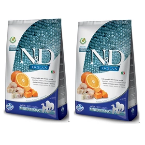 FARMINA N&D Ocean canine COD, PUMPKIN & ORANGE ADULT MEDIUM & MAXI 2x12kg