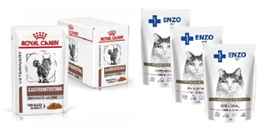 ROYAL CANIN Gastro Intestinal Moderate Calorie GIM 35 12x85 g Beutel (Sauce) + ENZO VET Intestinal 3x100g