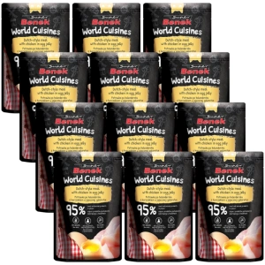 Super Benek World Cuisines Alleinfuttermittel für ausgewachsene Katzen. Holländisches Eintopfgericht mit Huhn in Eiergelatine 12x100g
