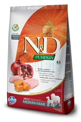 Farmina N&D Pumpkin Grain Free canine CHICKEN AND POMEGRANATE ADULT MEDIUM & MAXI 12kg