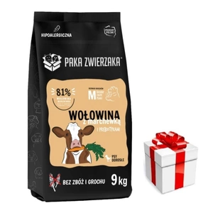 Paka Zwierzaka - Siebter Himmel - Rindfleisch & Karotte „M“ 9kg + Überraschung für den Hund