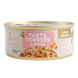 Applaws Taste Toppers Natural Wet Dog Food mit Huhn, Schinken und Gemüse 156g