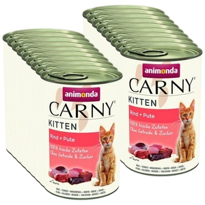 Animonda Cat Carny Kitten Rind und Putenherzen 18x400g