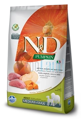 Farmina N&D Pumpkin Grain Free canine BOAR AND APPLE ADULT MEDIUM & MAXI 12kg + GRATIS TRIXIE Hundekotbeutel 4 Rollen