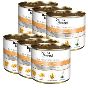 Dolina Noteci PREMIUM für Hunde kleiner Rassen mit Fasan, Kürbis und Nudeln 6x185 g