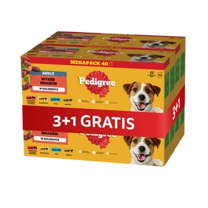 PEDIGREE Adult MIX - Gemischte Geschmacksrichtungen in Gelee 120+40 GRATIS