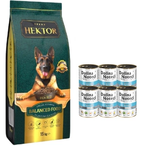 HEKTOR BALANCED Erwachsene 15kg + DOLINA NOTECI Premium reich an Lamm 6x400g