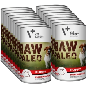 Vetexpert RAW PALEO Welpenrind 18x400g - Dose Rindfleisch