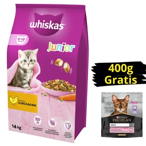 WHISKAS Junior 14 kg - Trockenfutter für Kätzchen, mit leckerem Huhn