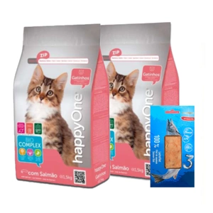 happyOne Kätzchen 2x1.5kg + Love4Pet Lachsfilet 30g