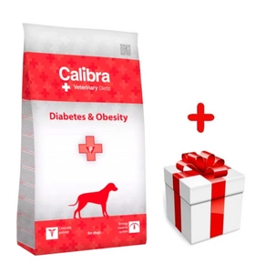 Calibra Veterinary Diets Dog Diabetes Obesity 12kg + Überraschung für den Hund