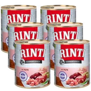 Rinti Kennerfleisch Nassfutter für Hunde - Pute 6x800g