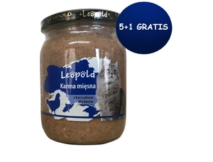 Leopold Fleischfutter mit Huhn für Katzen 6x500g (Dose)