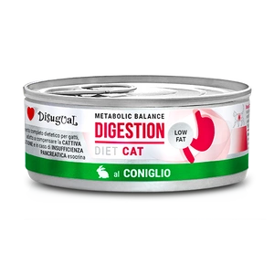 Disugual Veterinary Nassfutter für Katzen DIGESTION Kaninchen (Erwachsene) 85g