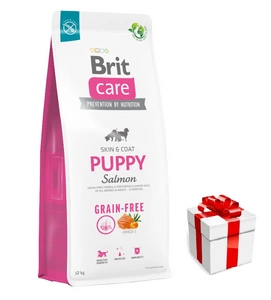 BRIT CARE Dog Grain-free Puppy Salmon 12kg + Überraschung für den Hund