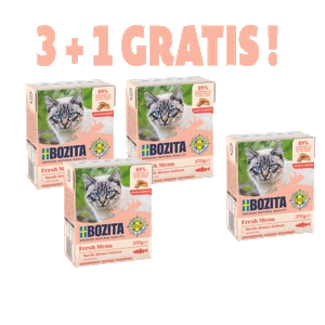 Bozita Feline Häppchen in Soße, Lachs 3x370g  + 1x370g GRATIS !!!