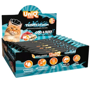 UNIQ PETS PURRCREAM leckere Soße für Katzen mit Kabeljau und Rindfleisch 50x15g