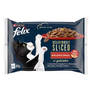 FELIX Deliciously Sliced Country Flavours Katzennassfutter 4x80g