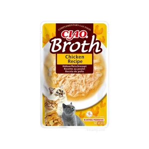 INABA Ciao Broth - Ergänzungsfuttermittel für Katzen mit Hühnergeschmack in Brühe 40g