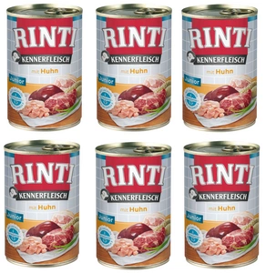 Rinti Kennerfleisch Junior Huhn Nassfutter für Hunde - Huhn 6x400g