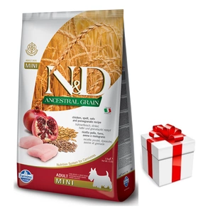 Farmina N&D Ancestral Grain canine CHICKEN & POMEGRANATE ADULT MINI 7kg + Überraschung für den Hund