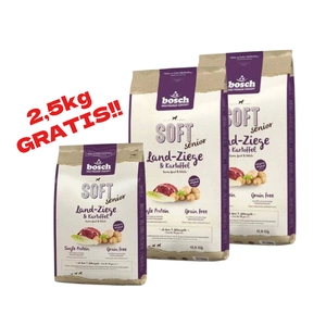 Bosch Soft Senior Land-Ziege & Kartoffel 2x12,5 kg+2,5kg GRATIS!!