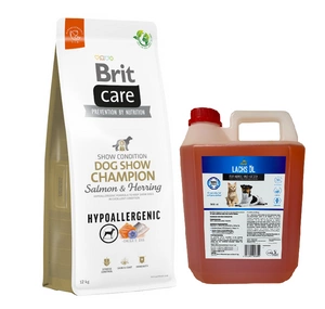 BRIT CARE Dog Hypoallergenic Dog Show Champion Salmon & Herring 12kg + LAB V Lachsöl 5l