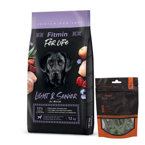 FITMIN For Life Light & Senior 12kg + Fitmin 70g GRATIS!