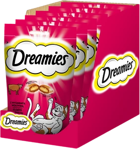 DREAMIES 6x60g - eine Delikatesse für eine Katze mit leckerem Rindfleisch