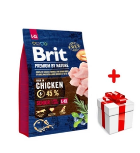BRIT Premium By Nature Senior L+XL 3kg + Überraschung für den Hund
