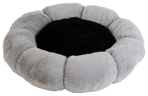 UNIQ PETS Haustierbett rund FLOWER grau S 36x36x8 cm