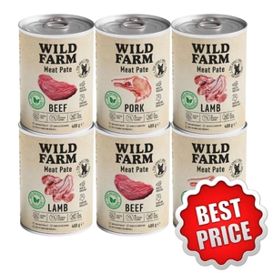 Wild Farm Pate MIX 6x400g glutenfreies Hundefutter